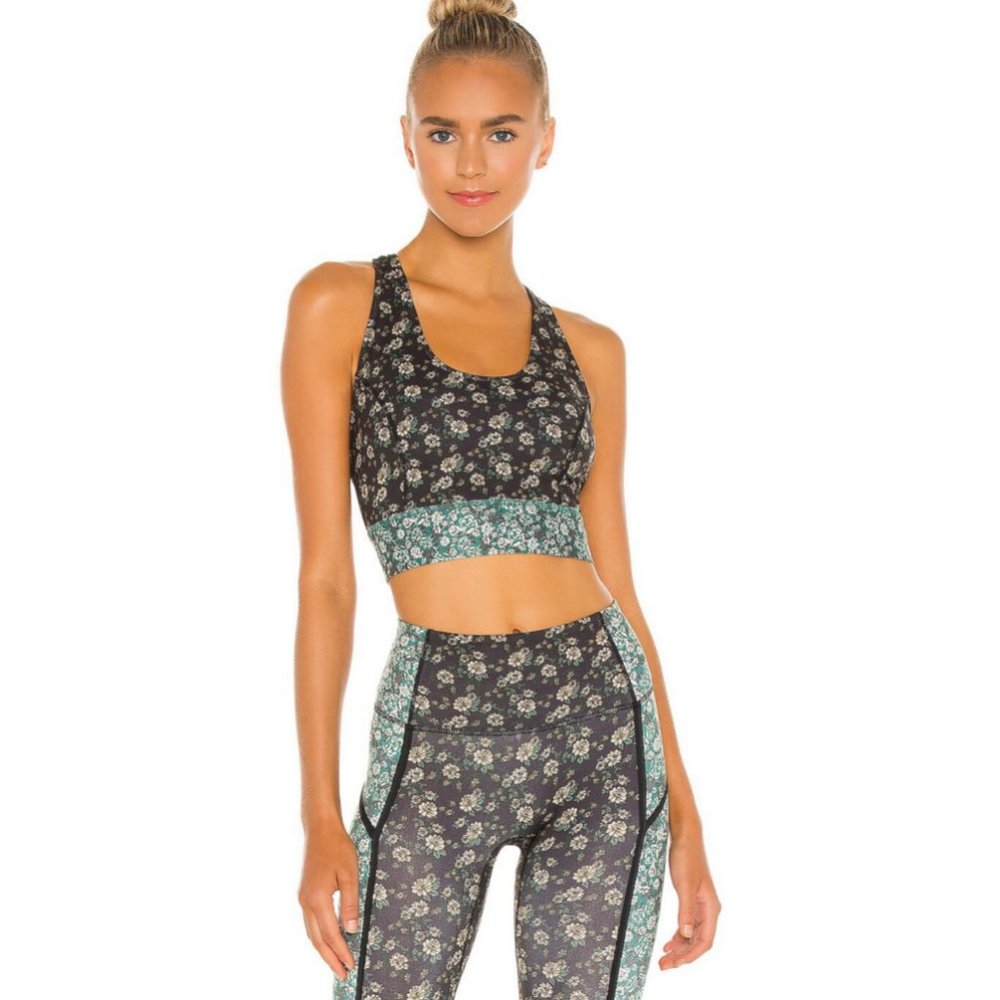 Free People Movement Printed Synergy Sport Crop Top - Picture 2 of 12